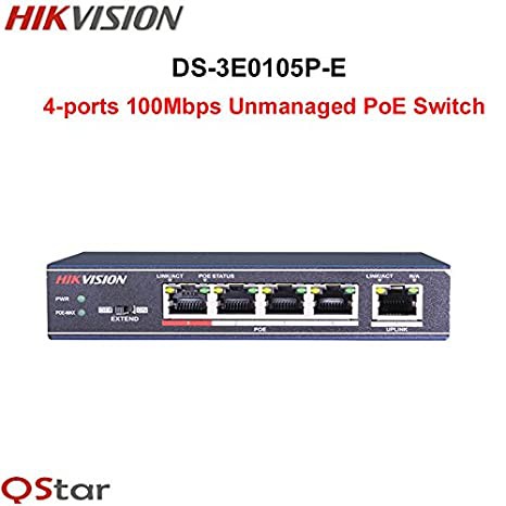 Hikvision DS 3E0105P E M B 4 Port Fast Ethernet Unmanaged POE