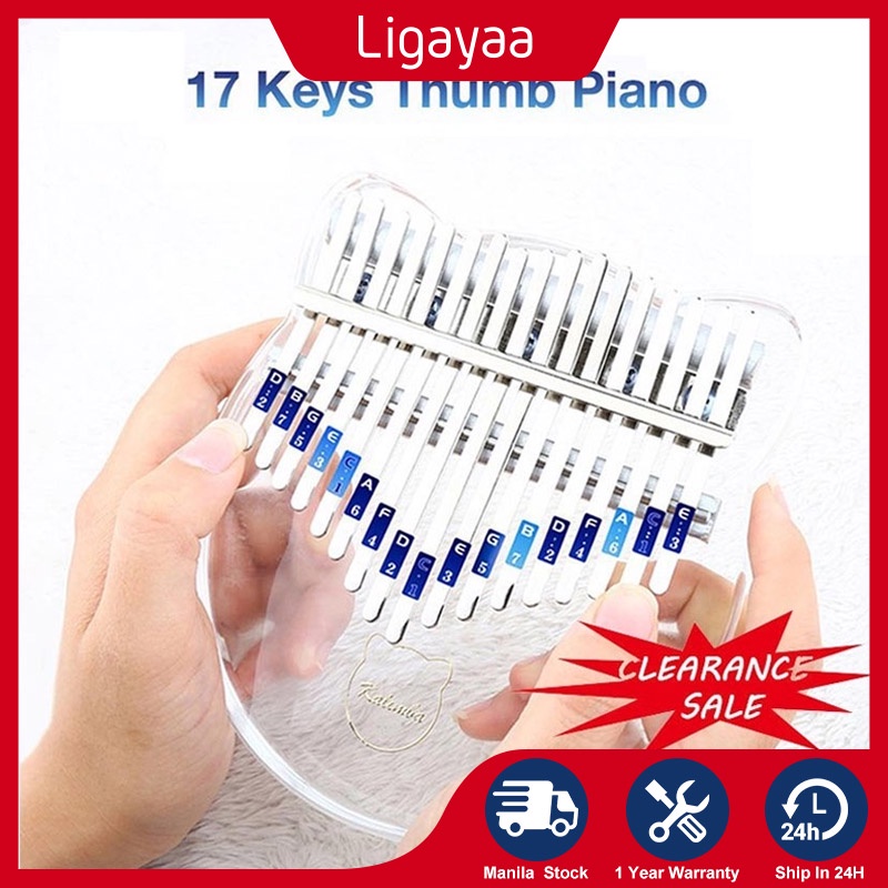 Kalimba 17 Keys Kalimba Piano Acrylic Thumb Piano Crystal Round Kimi