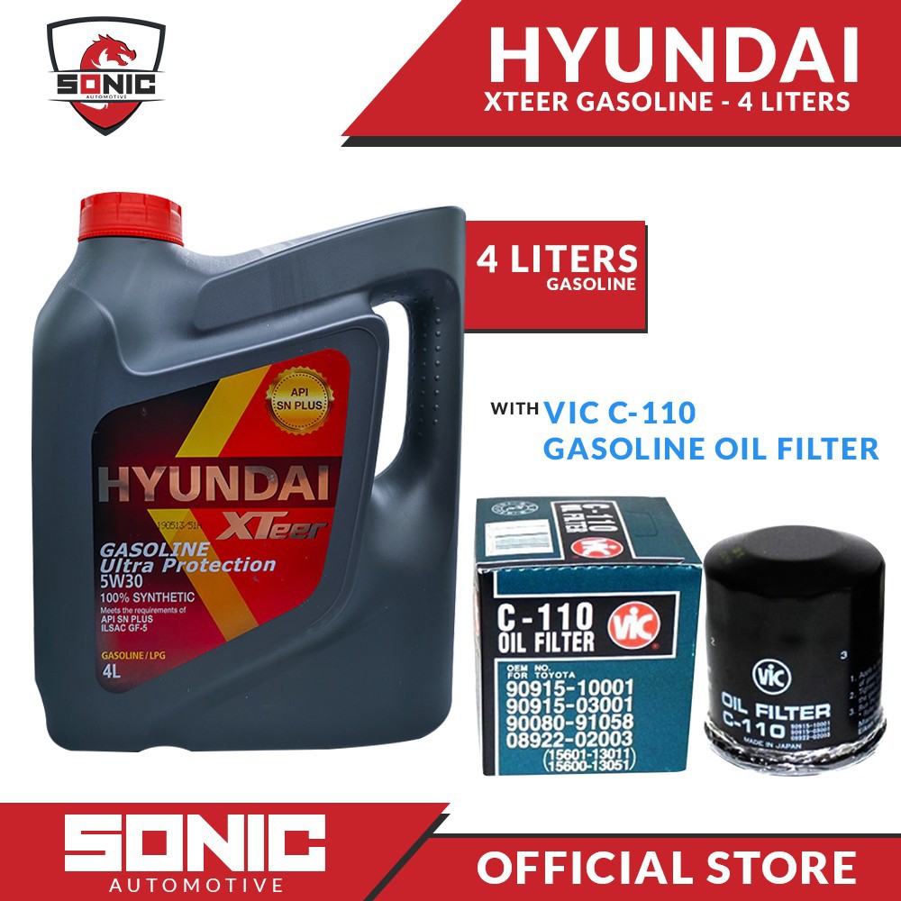 L Hyundai Xteer Fully Synthetic Change Oil Package For Toyota Corolla