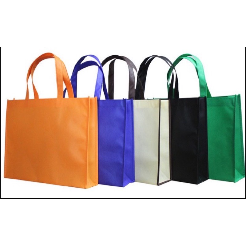 1 Pcs Eco Bag Horizontal Shoulder Tote Bag Non Woven Shopping Storage