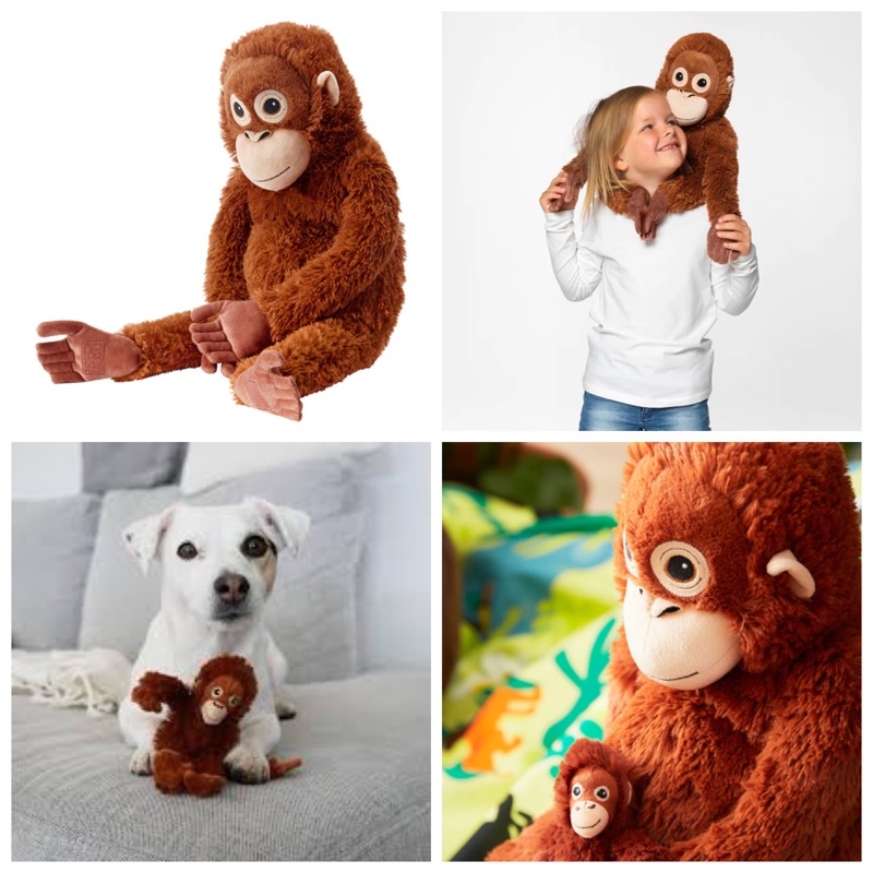 Ikea DJUNGELSKOG Fluffy Monkey Doll Statue Of The Orang Utan Soft Toys