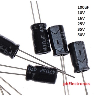 100uF 10V 16V 25V 35V 50V Electrolytic Capacitor 100uF Capacitor