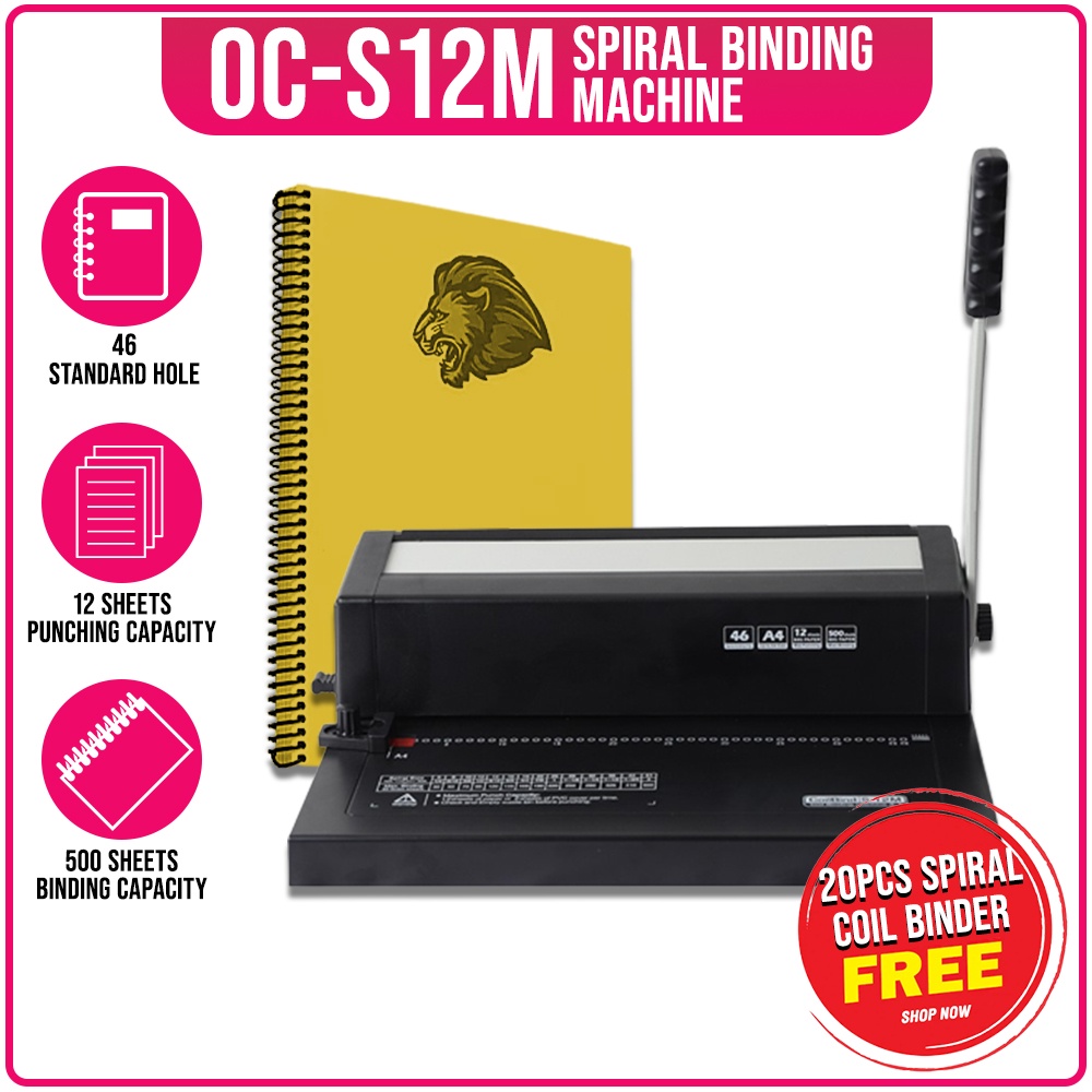 Officom Spiral Binding Machine A Oc S M Heavy Duty Binding