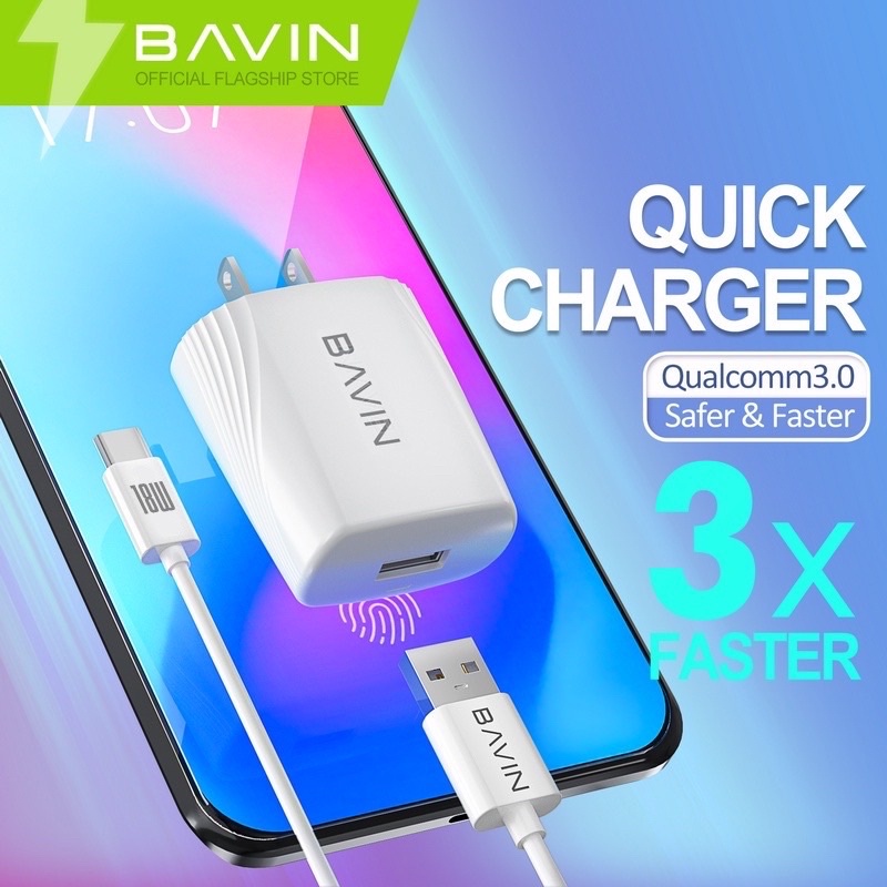 BAVIN PC586 QC3 0 Fast Charger Max Qualcomm USB Wall Charger For Micro