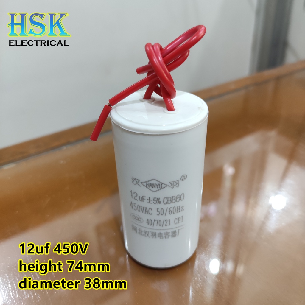 Running Capacitor CBB60 450VAC 6uF 8uF 10uF 12uF 16uF 20uF 25uF 30uF