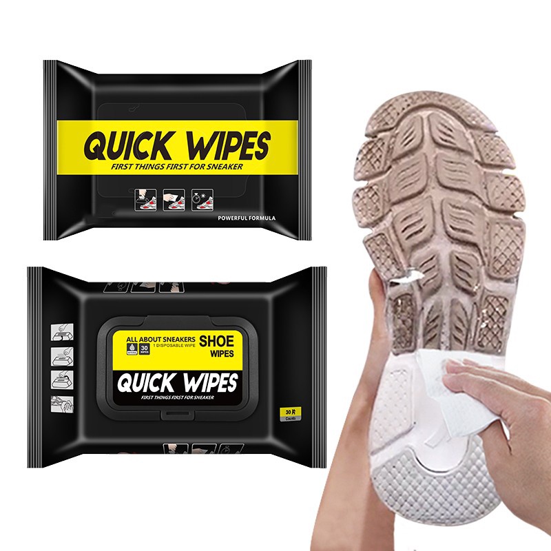 MARRS GREEN WIPES FOR SHOES QUICK CLEANING WIPES FOR SNEAKERS White