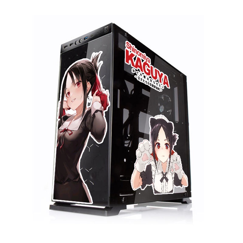 Kaguya Anime Stickers For Pc Case Japanese Cartoon Decor Decal For Atx