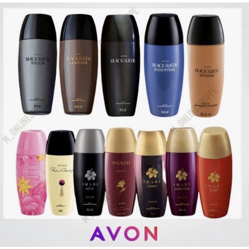 AVON Black Suede Roll On Anti Perspirant Deodorant 75ml 40ml Shopee