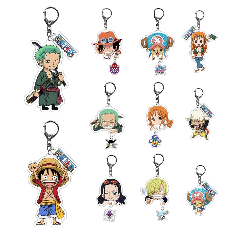 Dl Classic Anime One Piece Keychain Luffy Sauron Pendant Ace Keychain