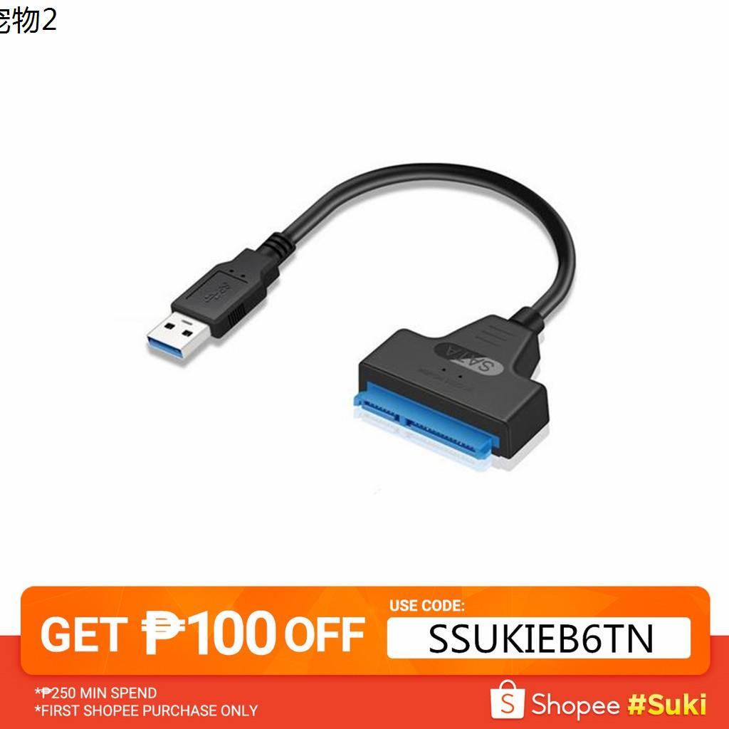 Usb Sata Cable To Usb Adapter Inches Pin Ssd Cable Shopee