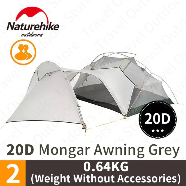 Naturehike MONGAR 2 Series 3 Season Camping Tent For 2 Person 15D 20D