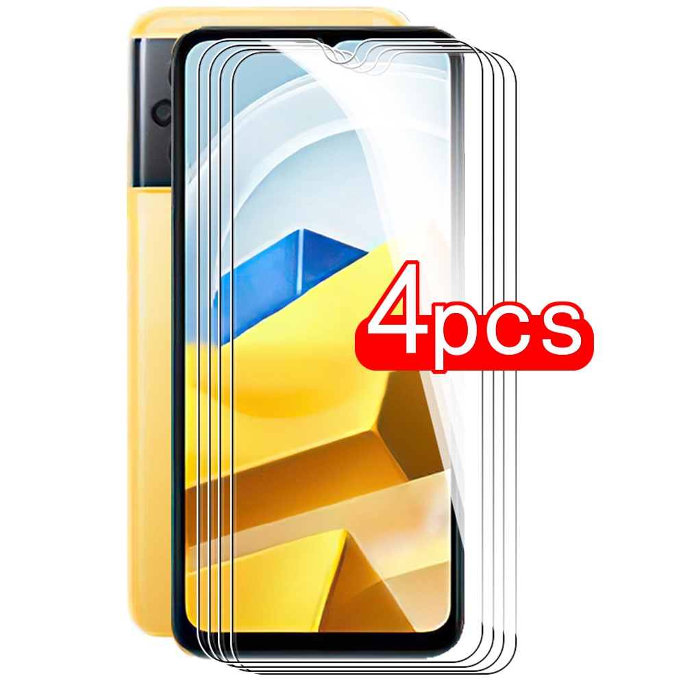 4Pcs Protective Tempered Glass For Xiaomi Poco M5 Case Xiomi Pocophone