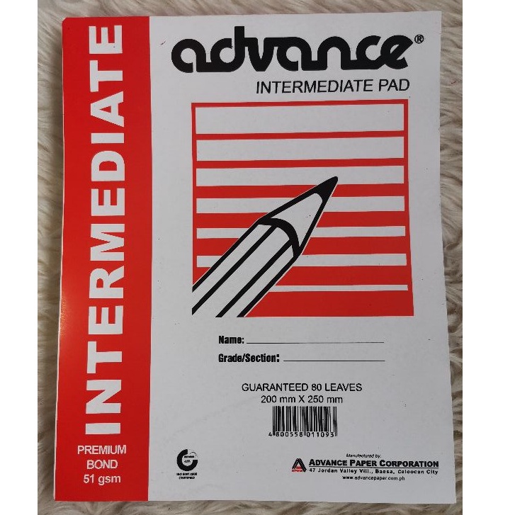 Advance Intermediate Pad Leaves Shopee Philippines