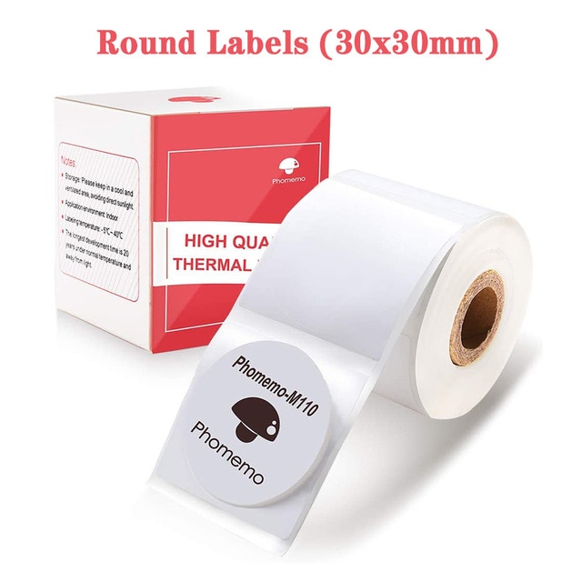 Phomemo M Multi Purpose Thermal Self Adhesive Round Label For