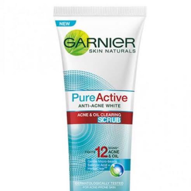 Garnier Pure Active Anti Acne White Facial Scrub100 Ml Shopee Philippines