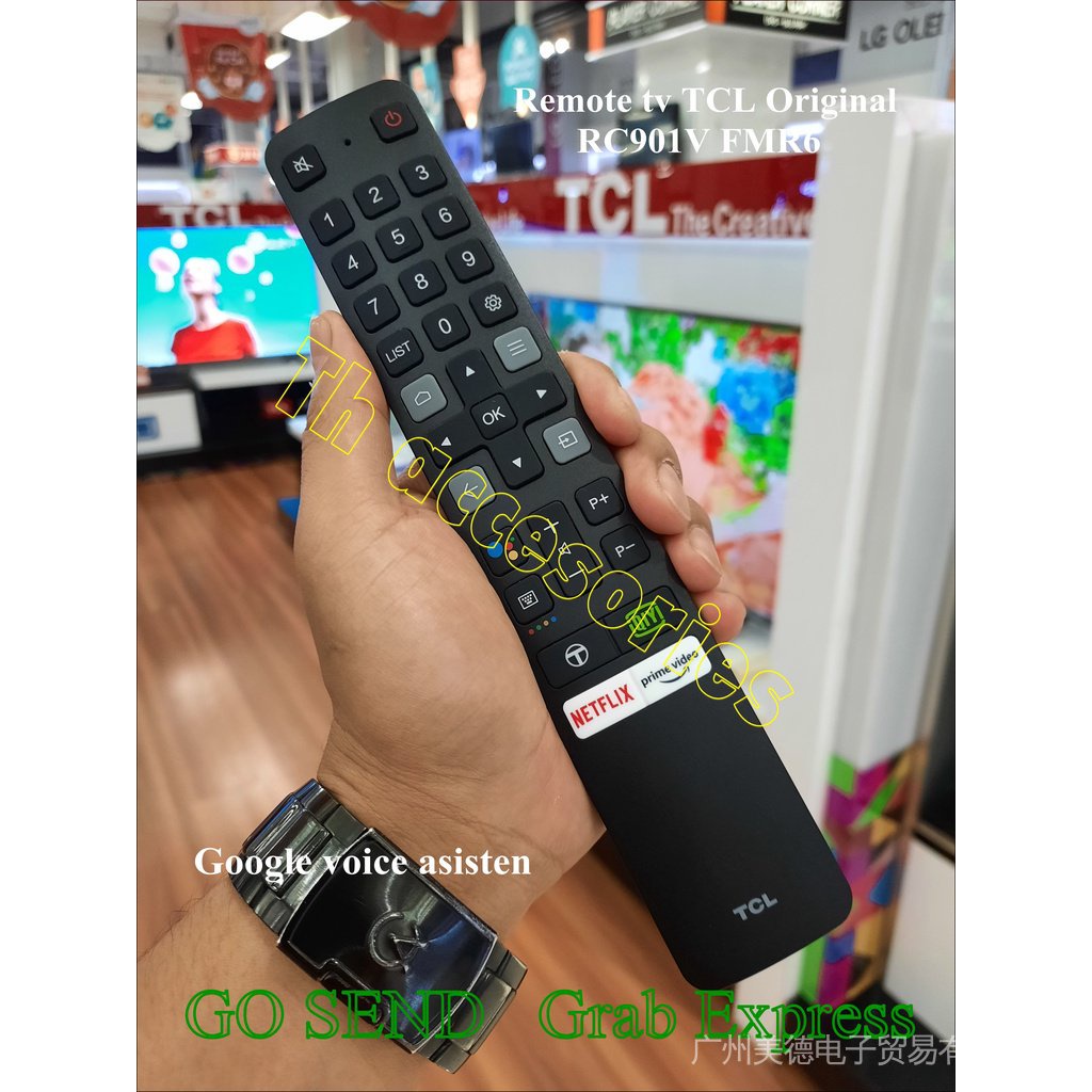 Black RC901V FMR6 TCL TV Remote Control For Android TV Shopee Philippines