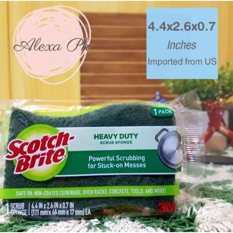 IMPORTED FROM USA 3M Scotch Brite Heavy Duty Scrub Sponge Pack Of 3