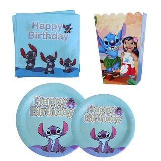 Softcloud Disneys Lilo Stitch Themes Happy Birthday Decoration Set