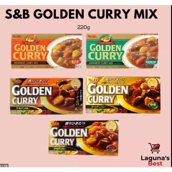 S B Golden Curry Mix G Level Mild Level Medium Hot Level Hot Golden Hayashi