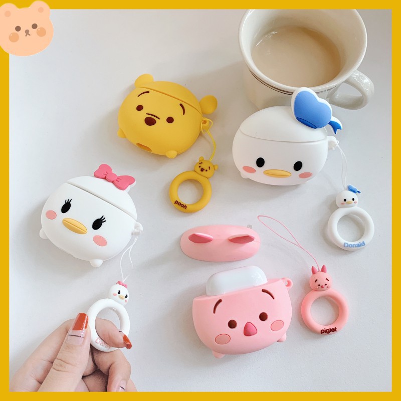 Lilyshop Cute Cartoon Airpods 1 2 Pro Case Soft Silicone Airpods Case