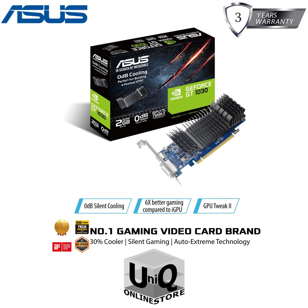 Asus GeForce GT1030 GT1030 SL 2G BRK 2GB GDDR5 Low Profile Graphics