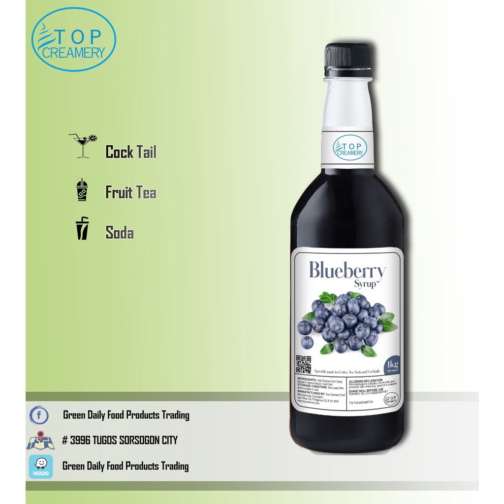 Top Creamery Blueberry Syrup Kg Shopee Philippines