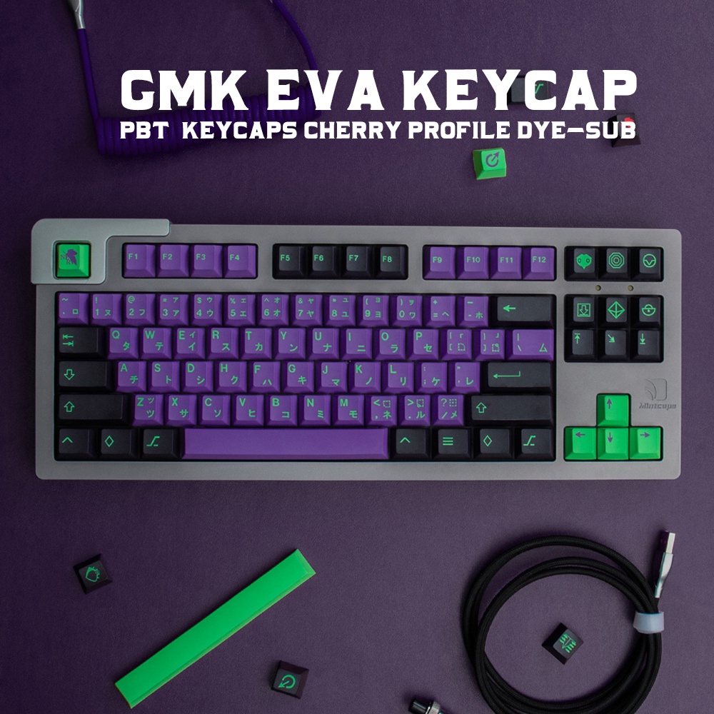 Pbt Keys Eva Keycaps Cherry Profile Dye Sub Mechanical Keyboard