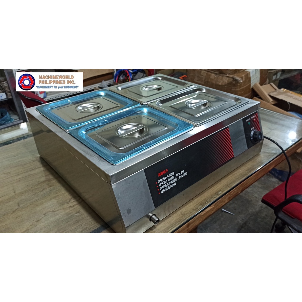 Electric Bain Marie 4 Pan Food Warmer Counter Top Shopee Philippines