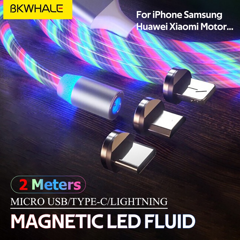 Bkwhale Meter Led Light Magnetic Charger Cable Flowing A Charging