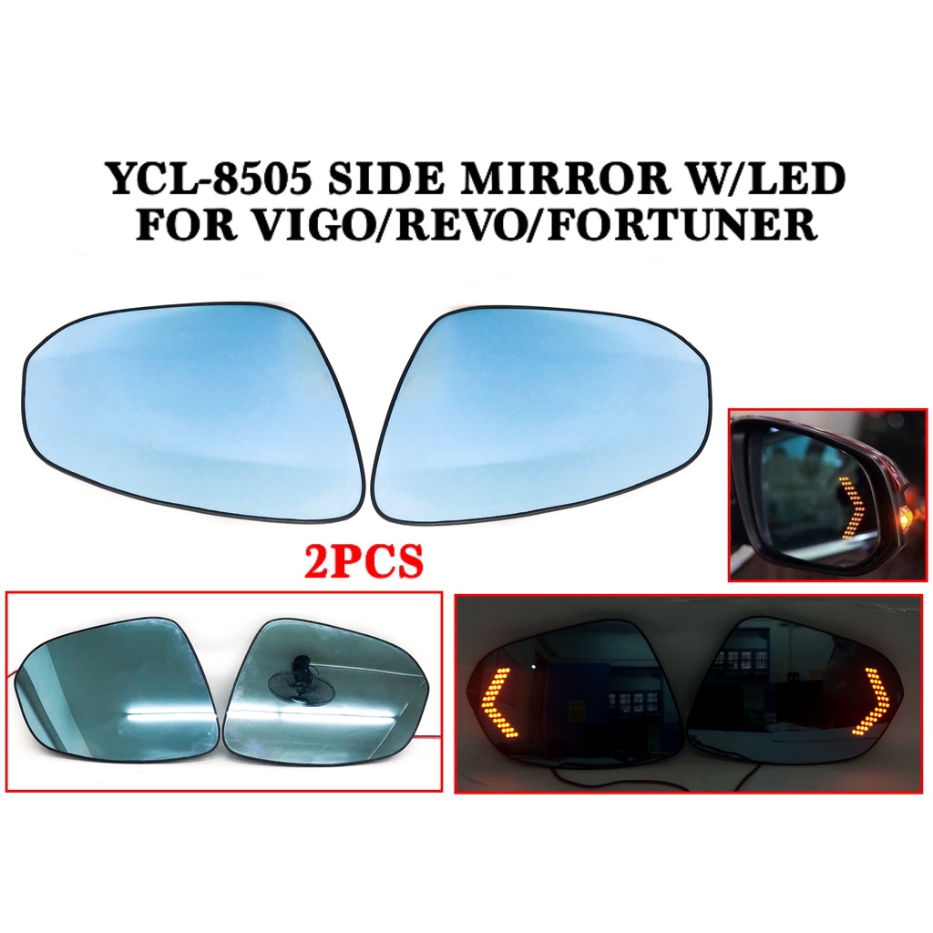 Oapc Blue Mirror Glare Proof Led Turn Signal Lamp Rear View Mirror For