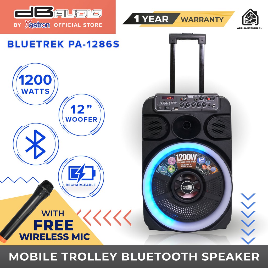 Db Audio By Astron Bluetrek Pa S Portable Mobile Trolley Bluetooth