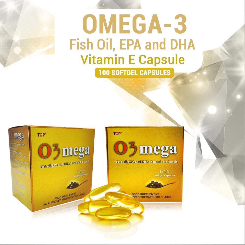 PurpleDust Omega Fish Oil Capsule 60mg O3MEGA 1Box 100 Softgel Capsules