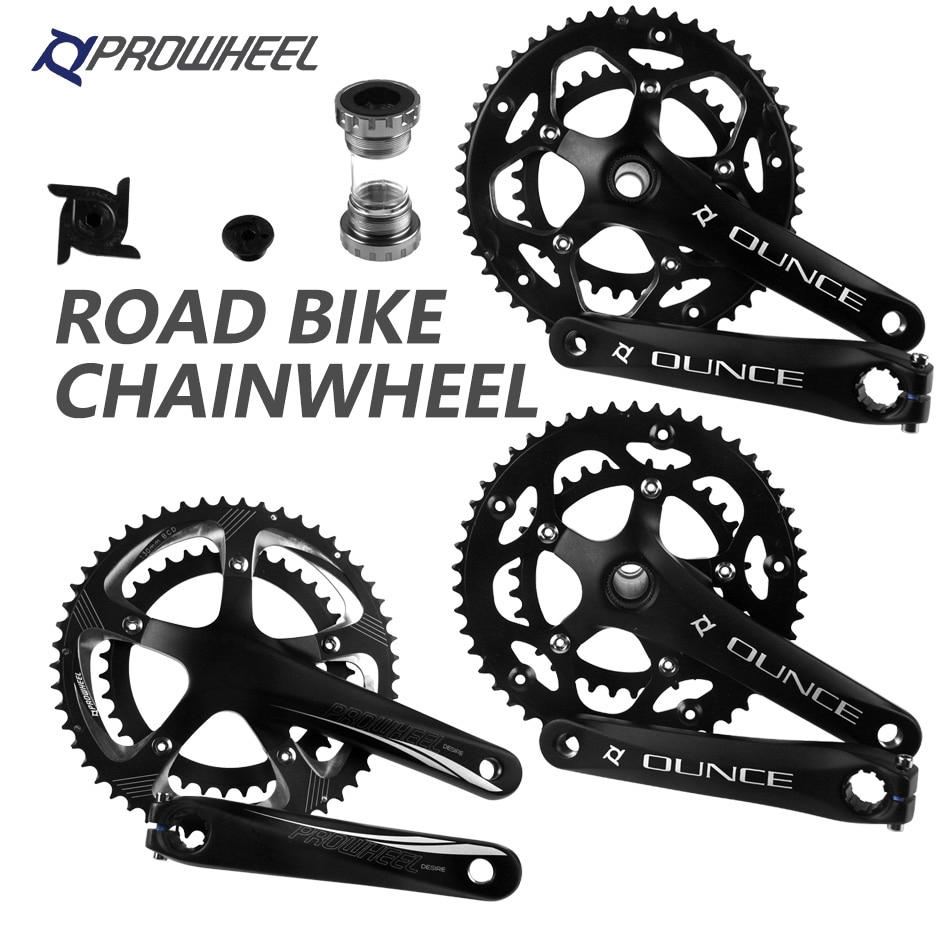 PROWHEEL Road Hollow Double Sprockets Crankset 50T 34T 53T 39T 170mm