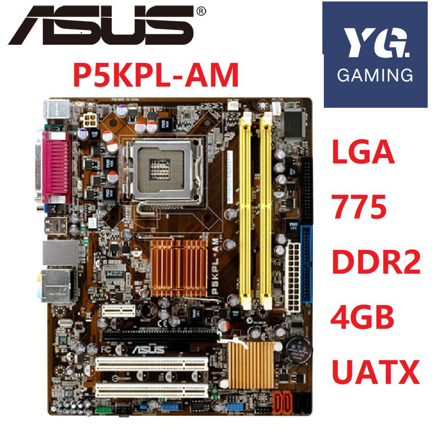 Asus P5KPL AM Desktop Motherboard G31 Socket LGA For 775 Core Pentium