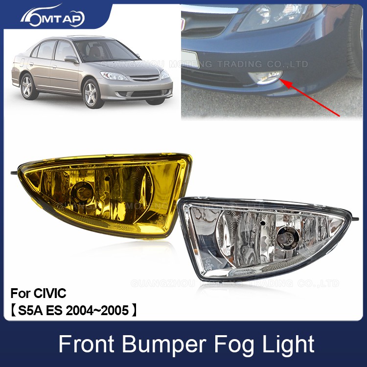 Mtap For Civic Fog Lamp Front Bumper Lamp Yellow Fog Light For Honda