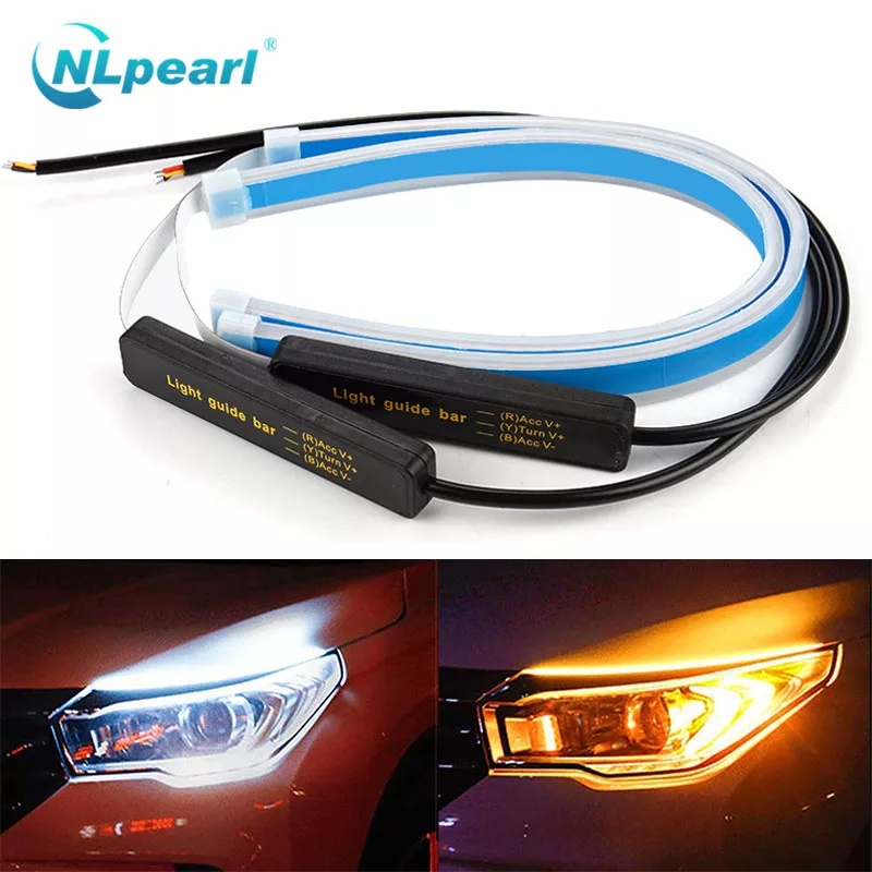 Ultra Fine Drl Cm Daytime Running Light Flexible Hose Guide Car