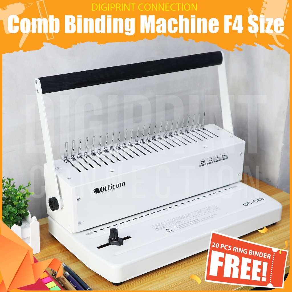 F Size Comb Binding Machine Long Legal C M Officom Heavy Duty