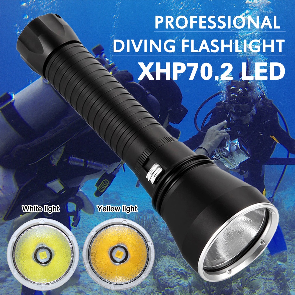 Asafee A Powerful Lm Led Diving Flashlight White Yellow Light