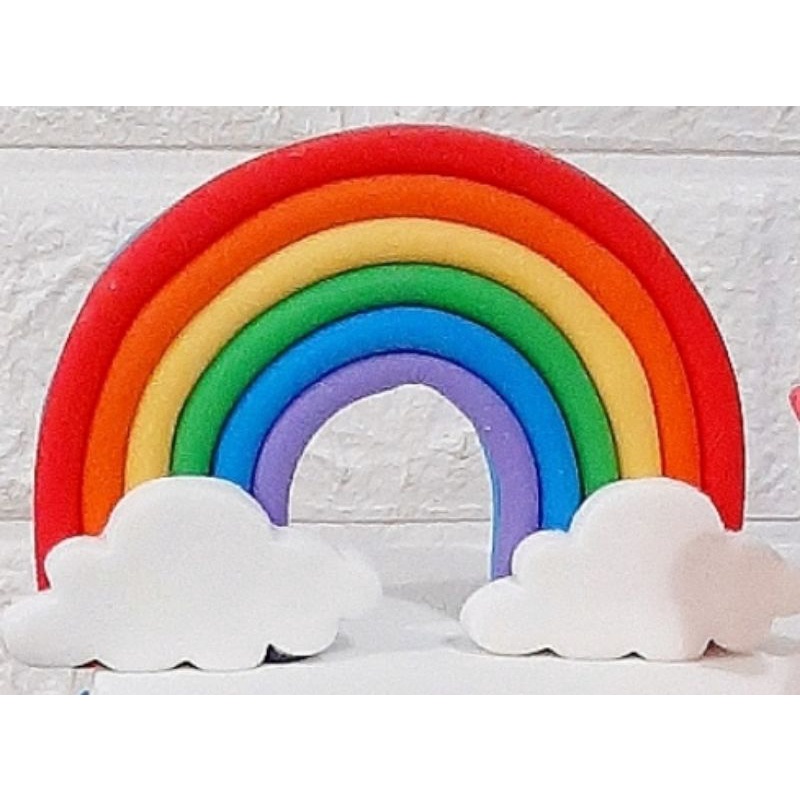 Rainbow Fondant Cake Topper Edible Shopee Philippines