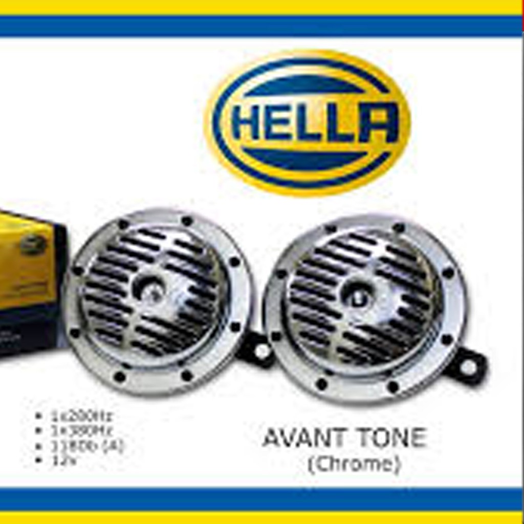 Horn Hella AVANT TONE Chrome Two Tone Horn Set 12V 118dB