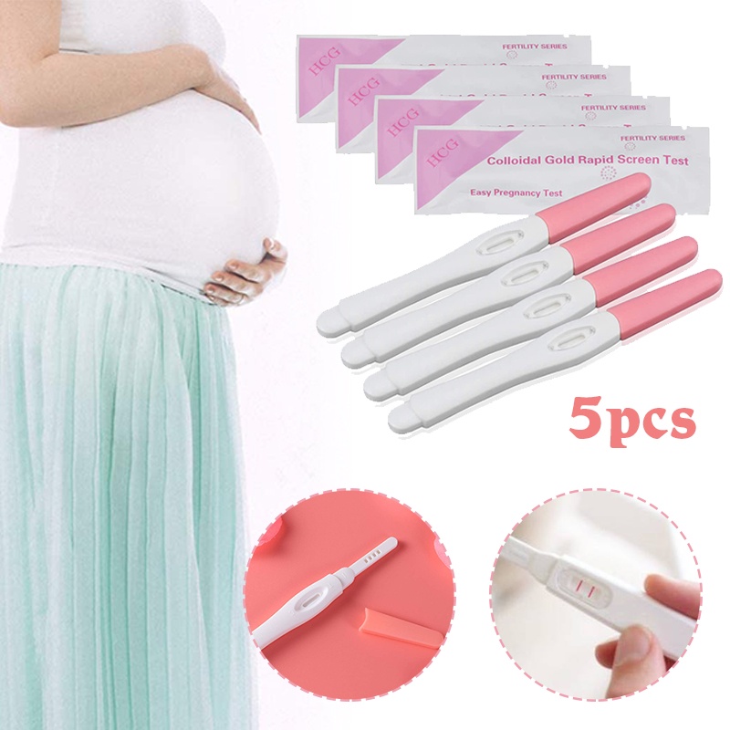 5Pcs Pregnancy Test Strips Rapid Early Detection Pregnant Test HCG