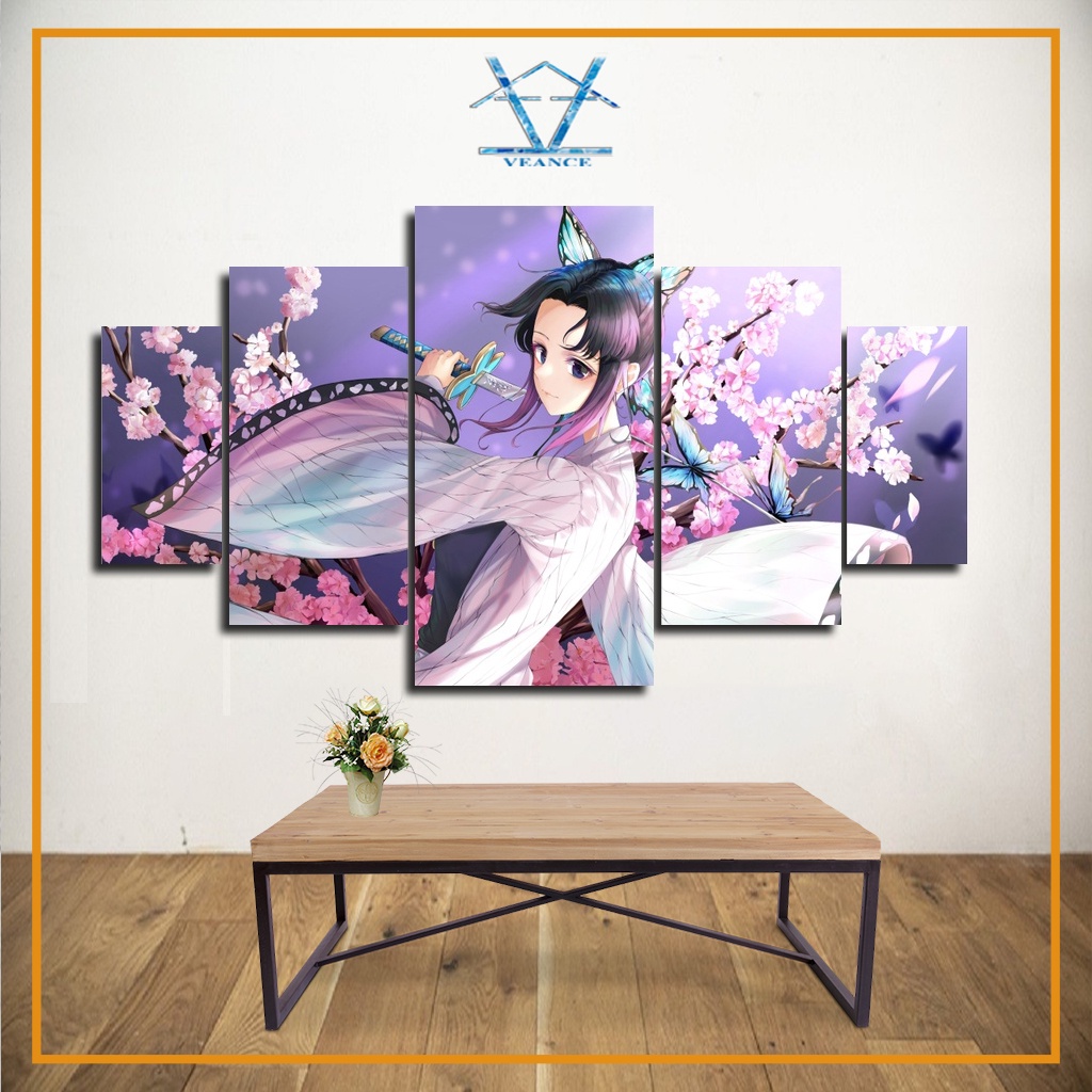 Hiasan Dinding Kayu Veance Set Kimetsu No Yaiba Wooden Poster Wall