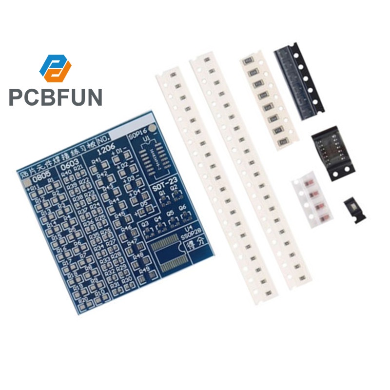 Pcbfun New Smt Smd Component Welding Practice Board Soldering Diy Kit