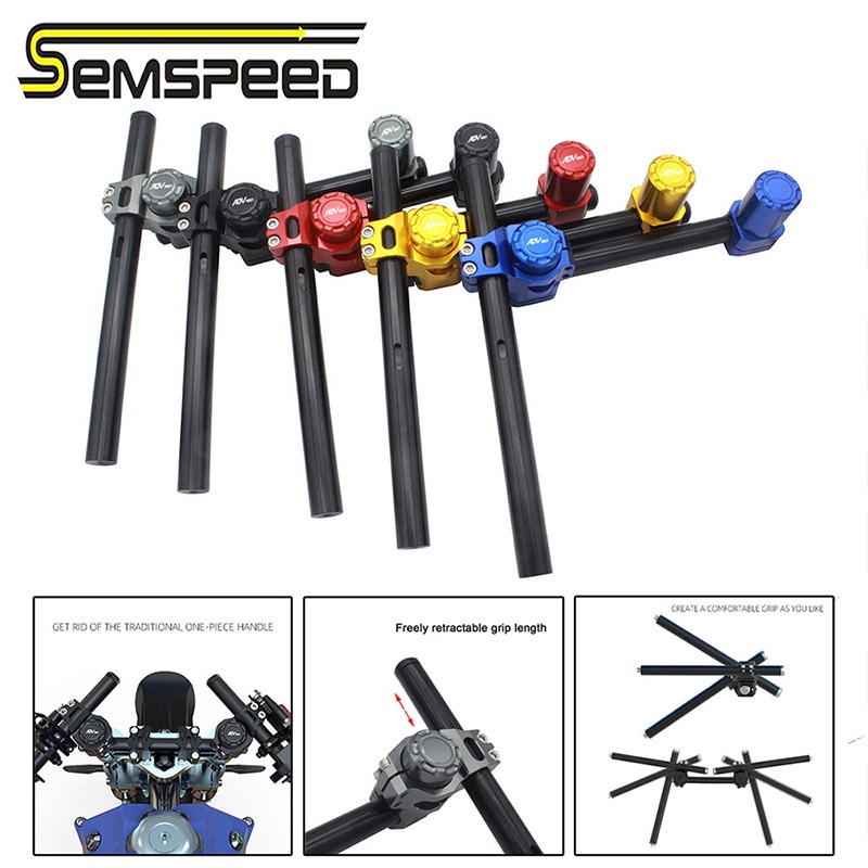 SEMSPEED Universal Motorcycle CNC 22mm Handlebar Handle Bar Fork Tube