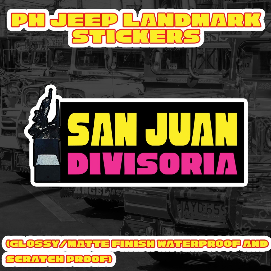 Jeepney Signage And Landmarks Premium Matte Vinyl Stickers Waterproof