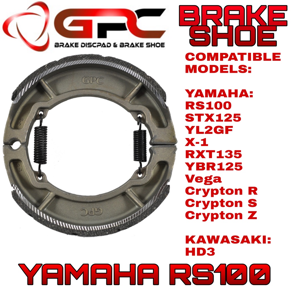 Gpc Rear Brake Shoe For Yamaha Rs Stx Yl Gf X Rxt