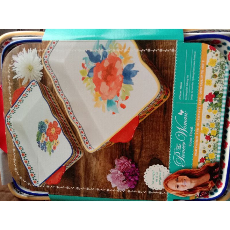 The Pioneer Woman Fiona Floral Piece Rectangular Ceramic Bakers