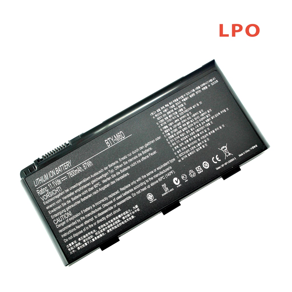 Laptop Battery Bty M D For Msi Gt Model Shopee Philippines