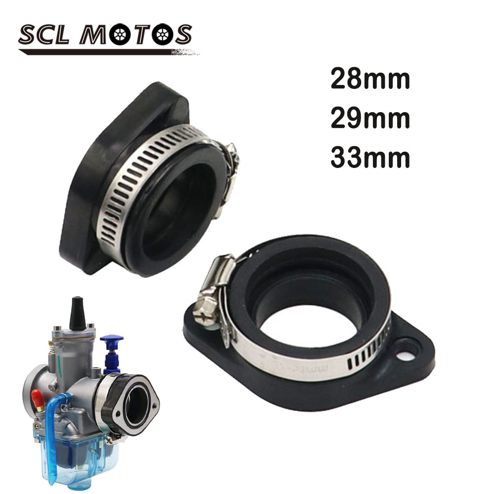 SCL MOTOS New 28mm 29mm 33mm Motorcycle Carb Rubber Carburetor Adapter