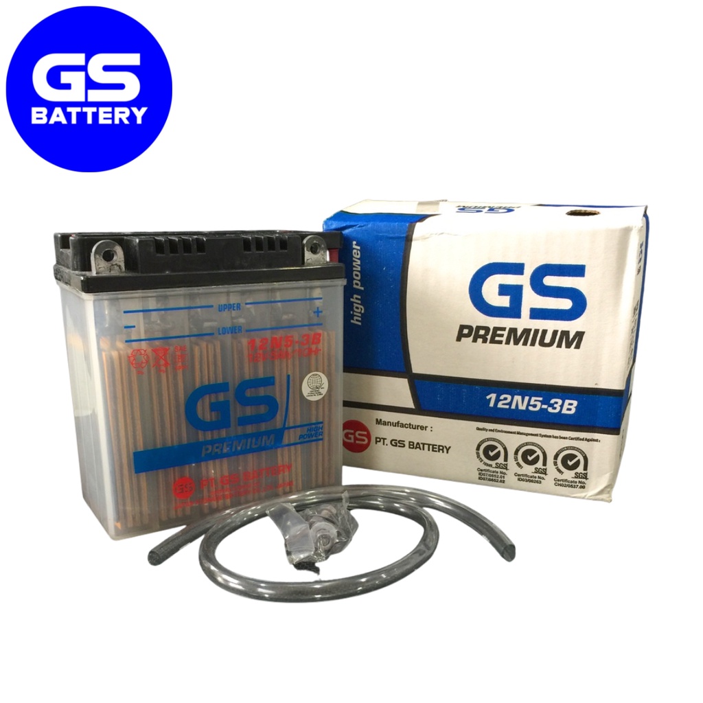 GS Motorcycle Battery 12N5 3B For RAIDER J CRYPTON MIO Shopee